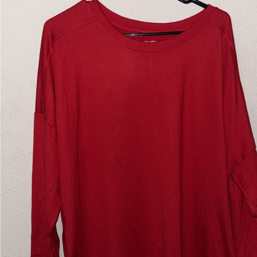 Red Long Sleeve Top